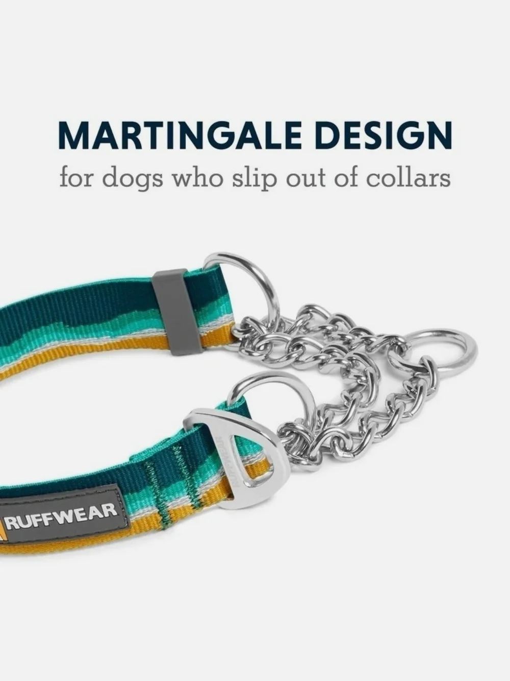 Like New Ruffwear Adjustable Martingale Dog Collar - Seafoam Size Large